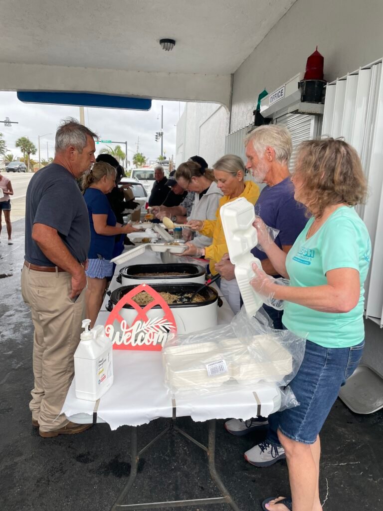 Serving line for Sunday Dinner